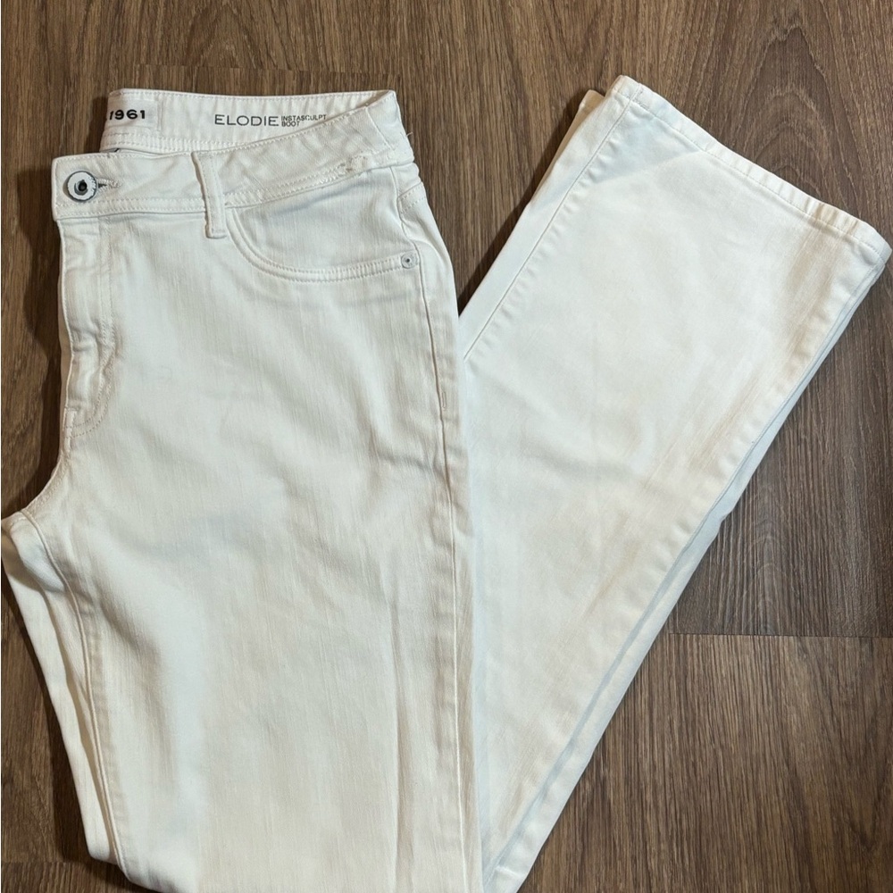 DL1961 Elodie Women's White instasculpt boot jeans cotton 31